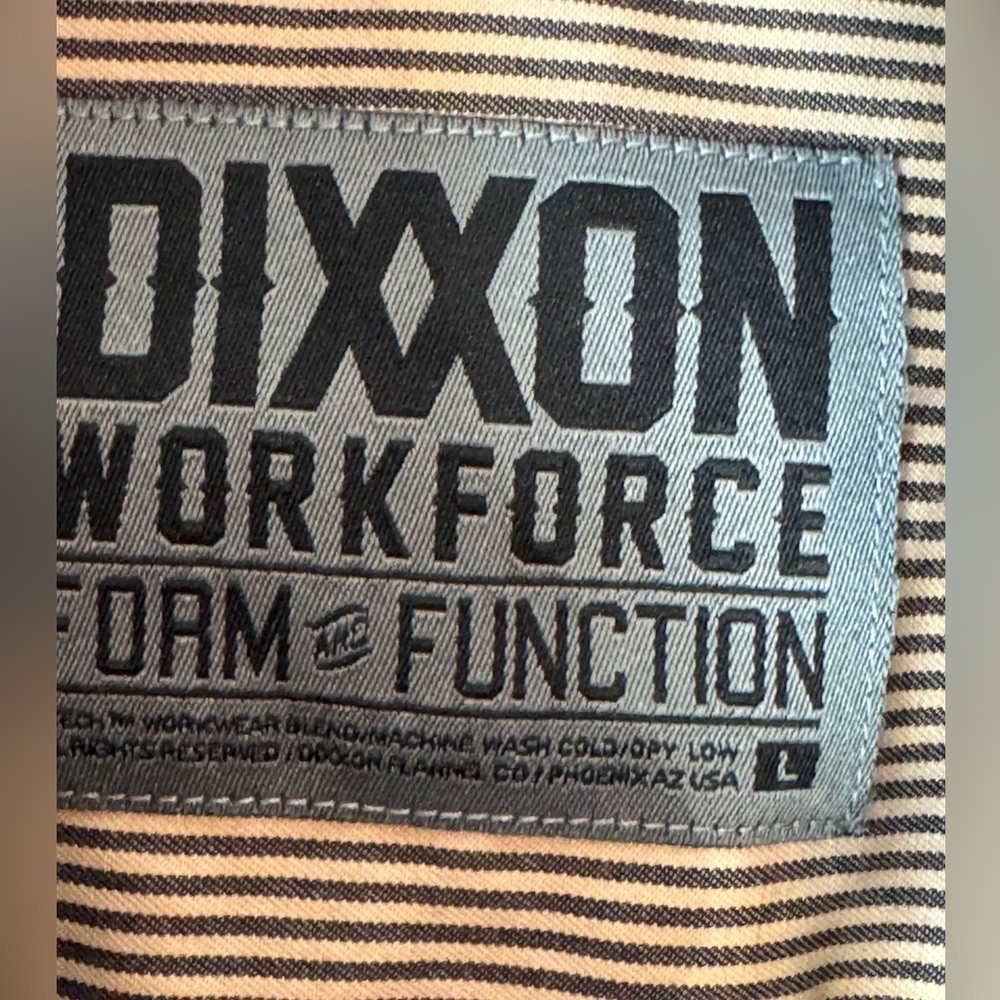 Dixxon Workforce Cotton Striped Short Sleeved Shirt - Large - Picture 3 of 7